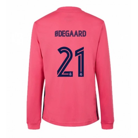 Koszulka Real Madryt Martin Odegaard Wyjazdowe Stroje Piłkarskie 2020/21 Długi Rękaw